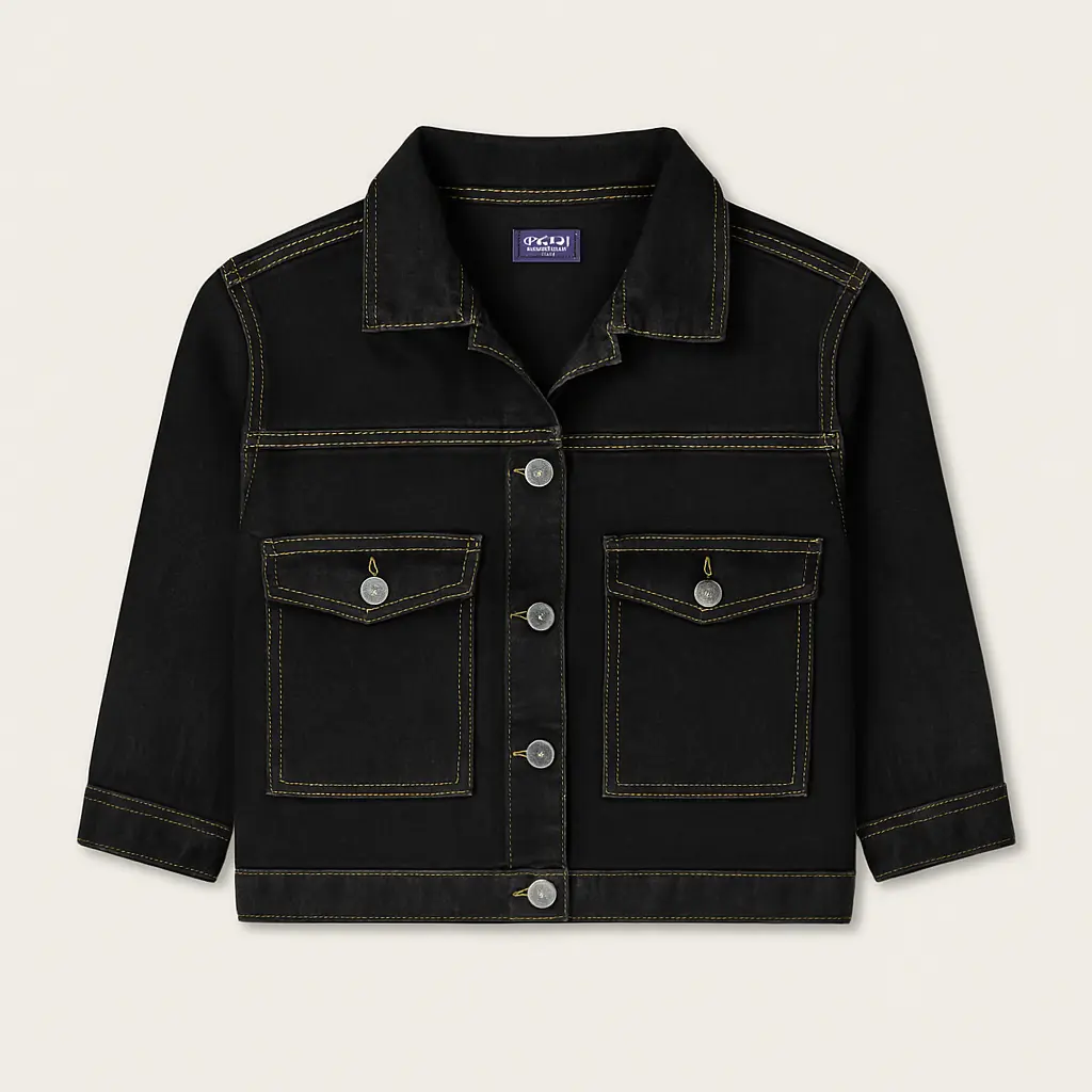 RollOver Denim Black Jacket