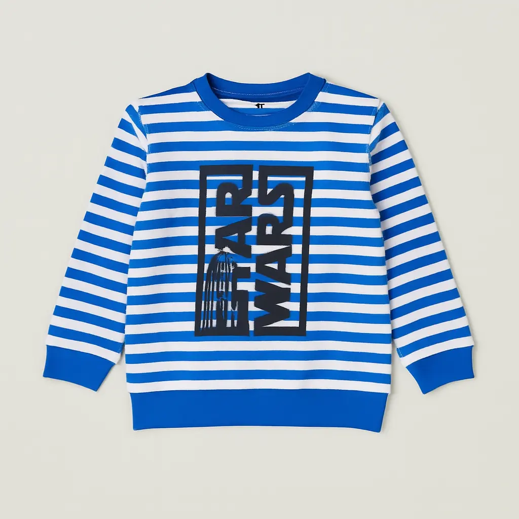 RollOver Blue Yarn SweatShirt