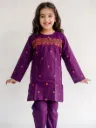 KC Purple 2 PC EMB Suit