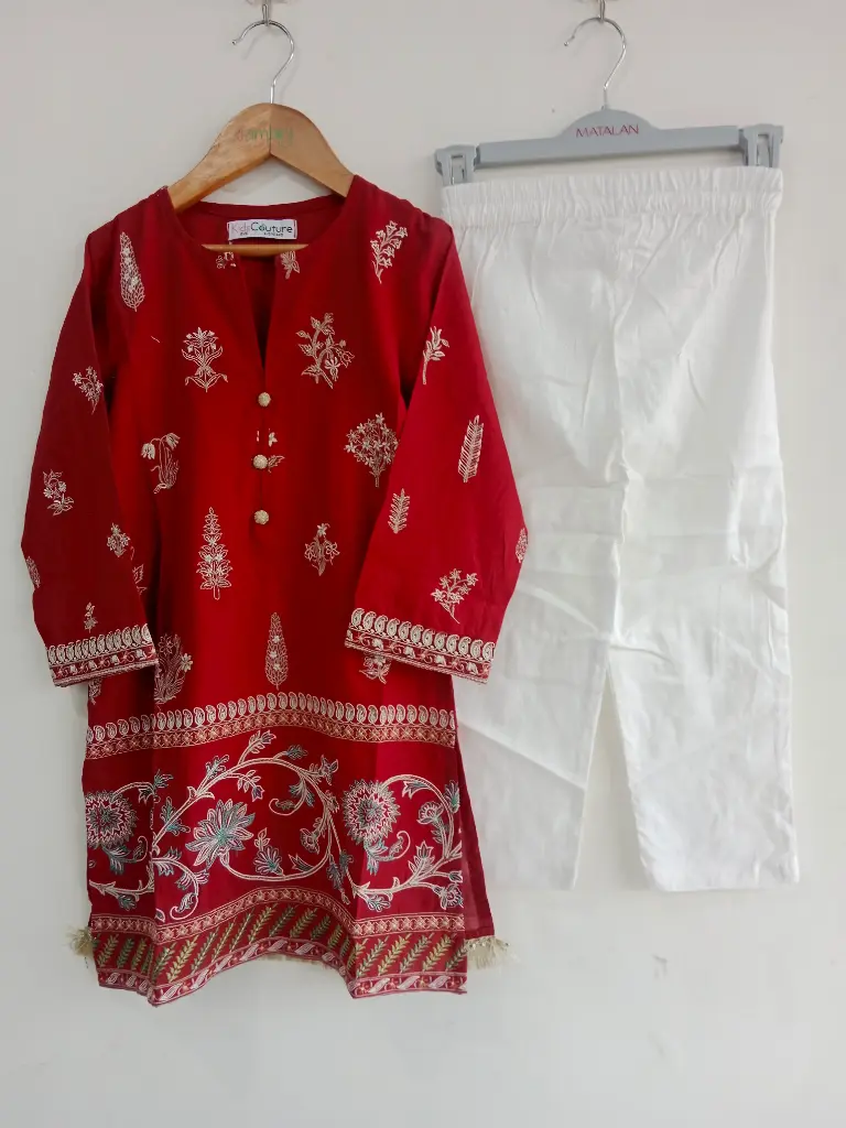 KC Red Emb 2PC