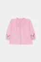 Rollover Emb Pink Top