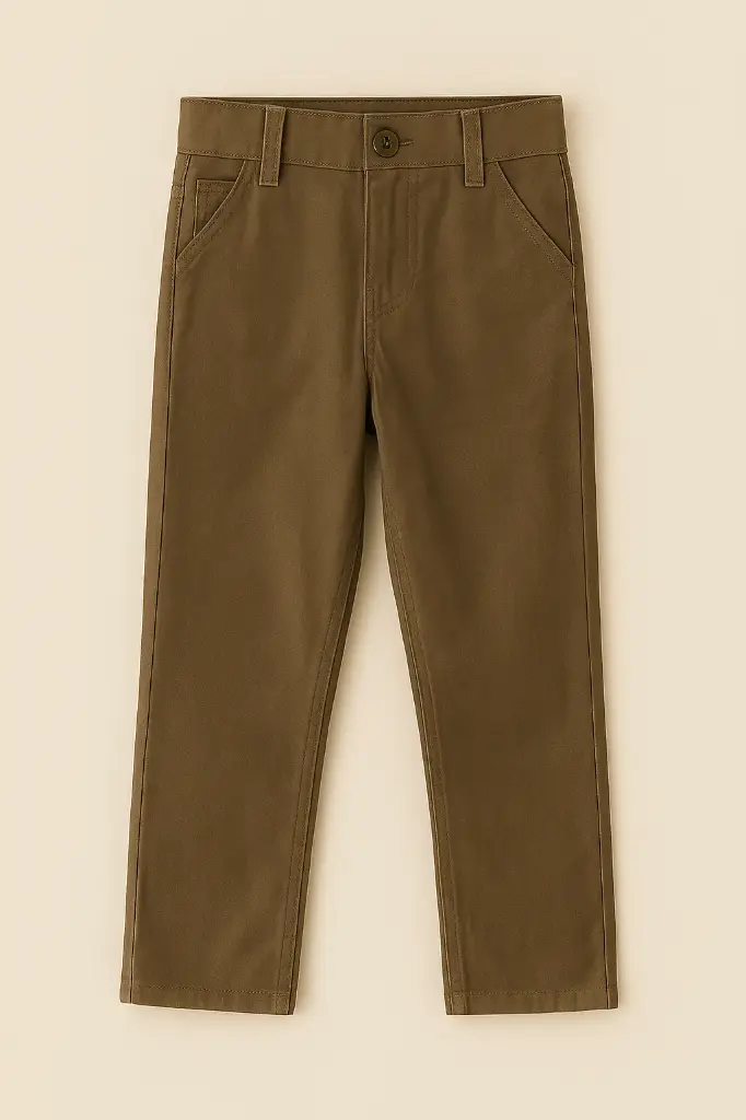 Rollover Green Cotten Pants