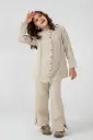 Solid Beige Skin Cotton Co-ord Set