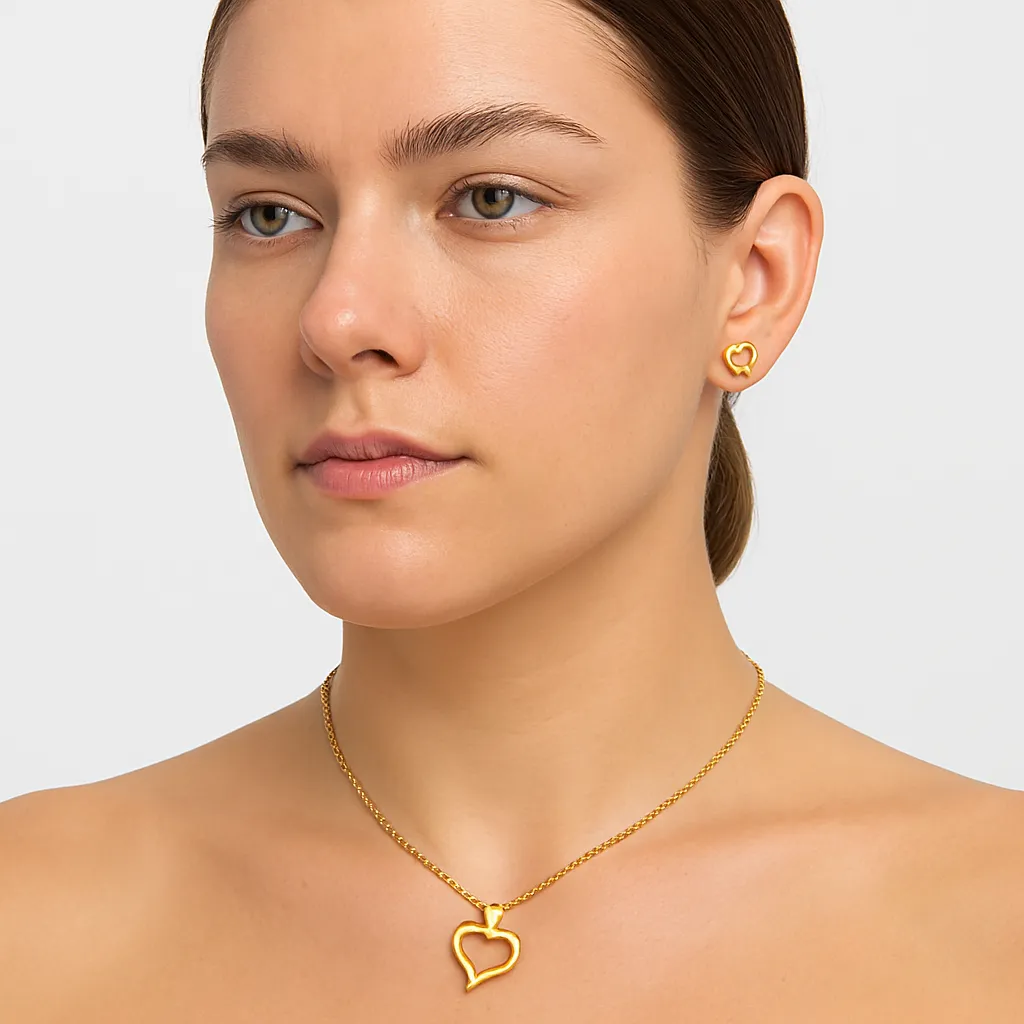 Heart Shape Stenless Steal Necklace