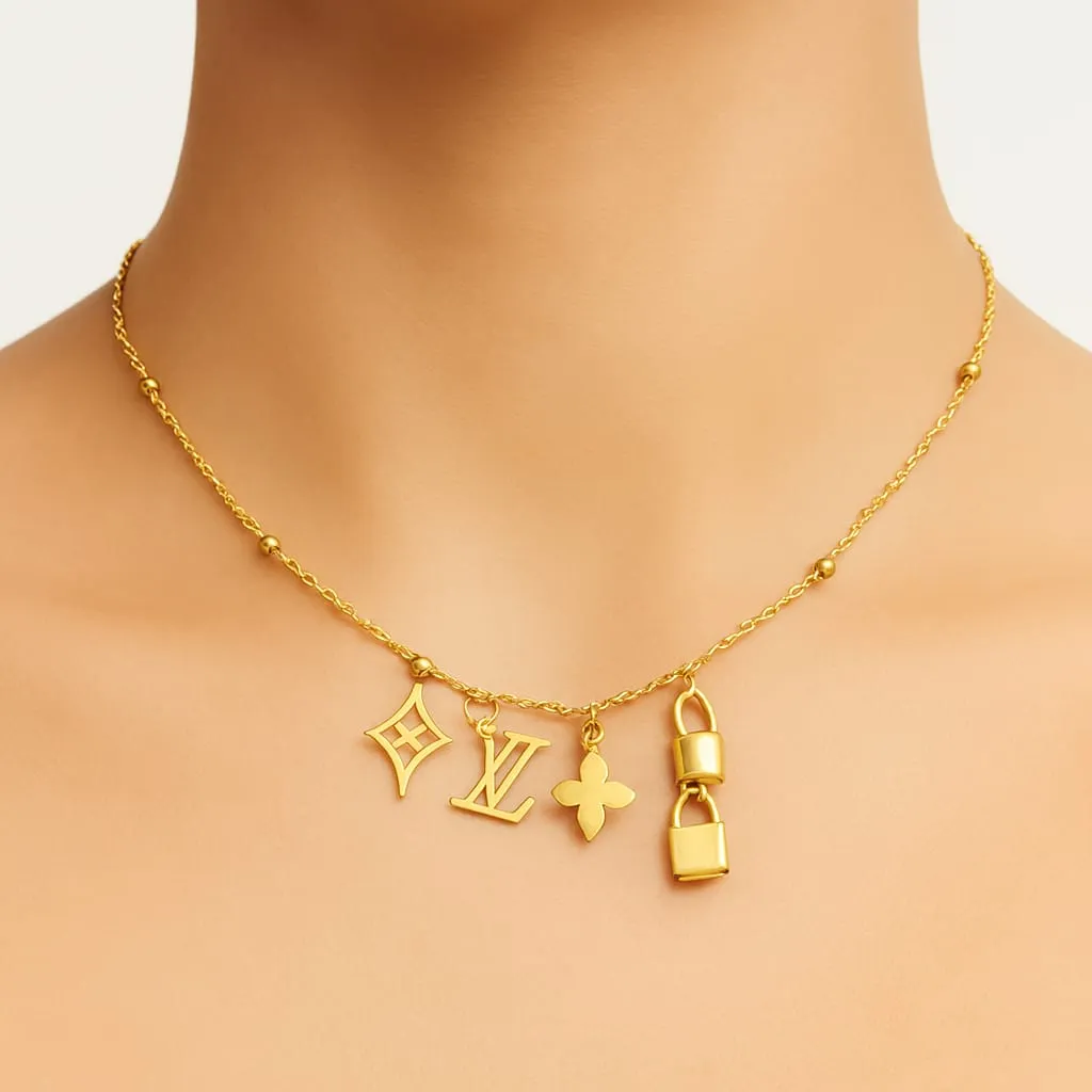LV Charm Necklace