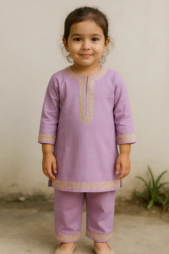 Kc Light Purple EMB 2Piece (3-4Y)