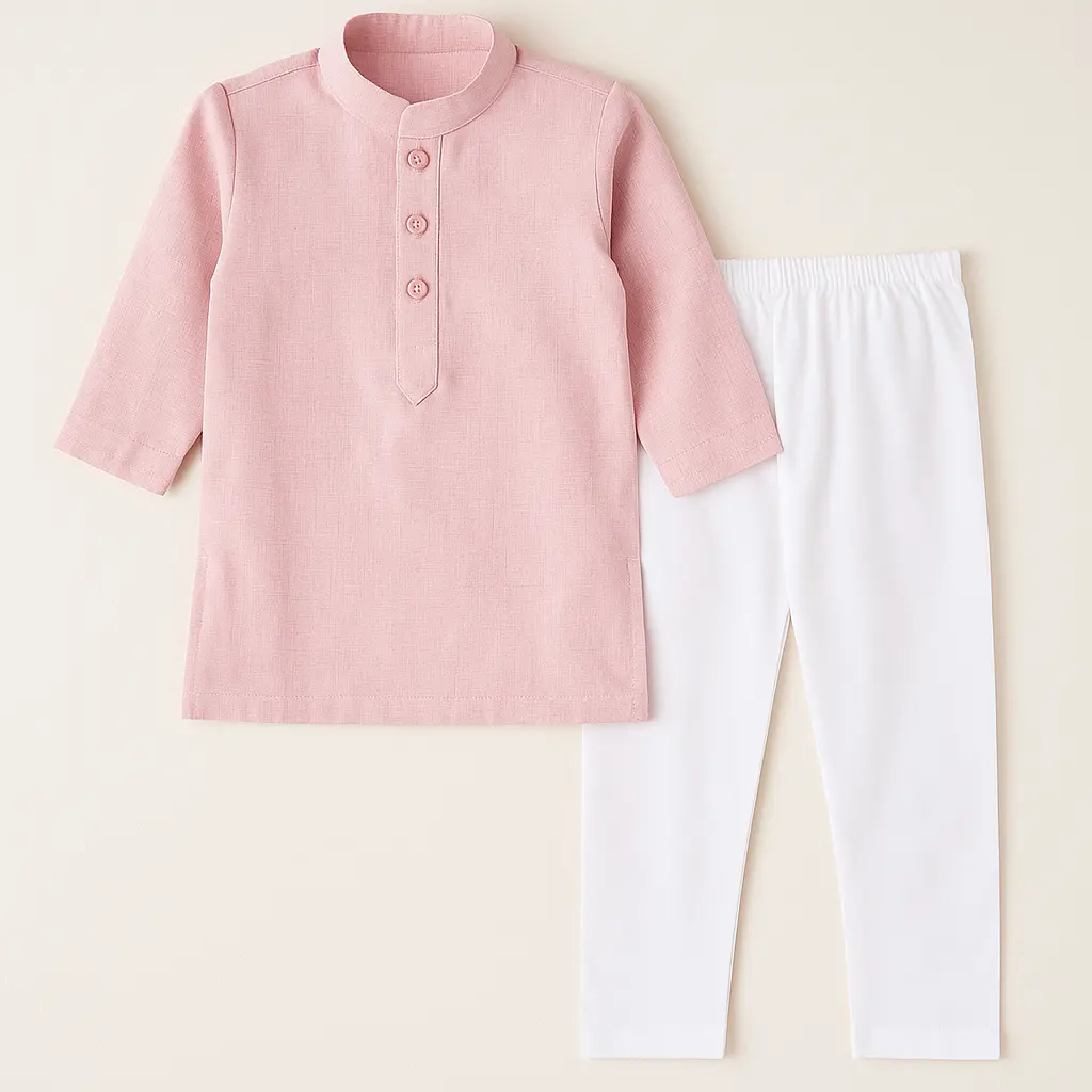 Boys Pink Kurta Trouser