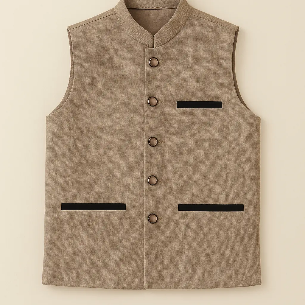 Mehndi Black Bone Waistcoat
