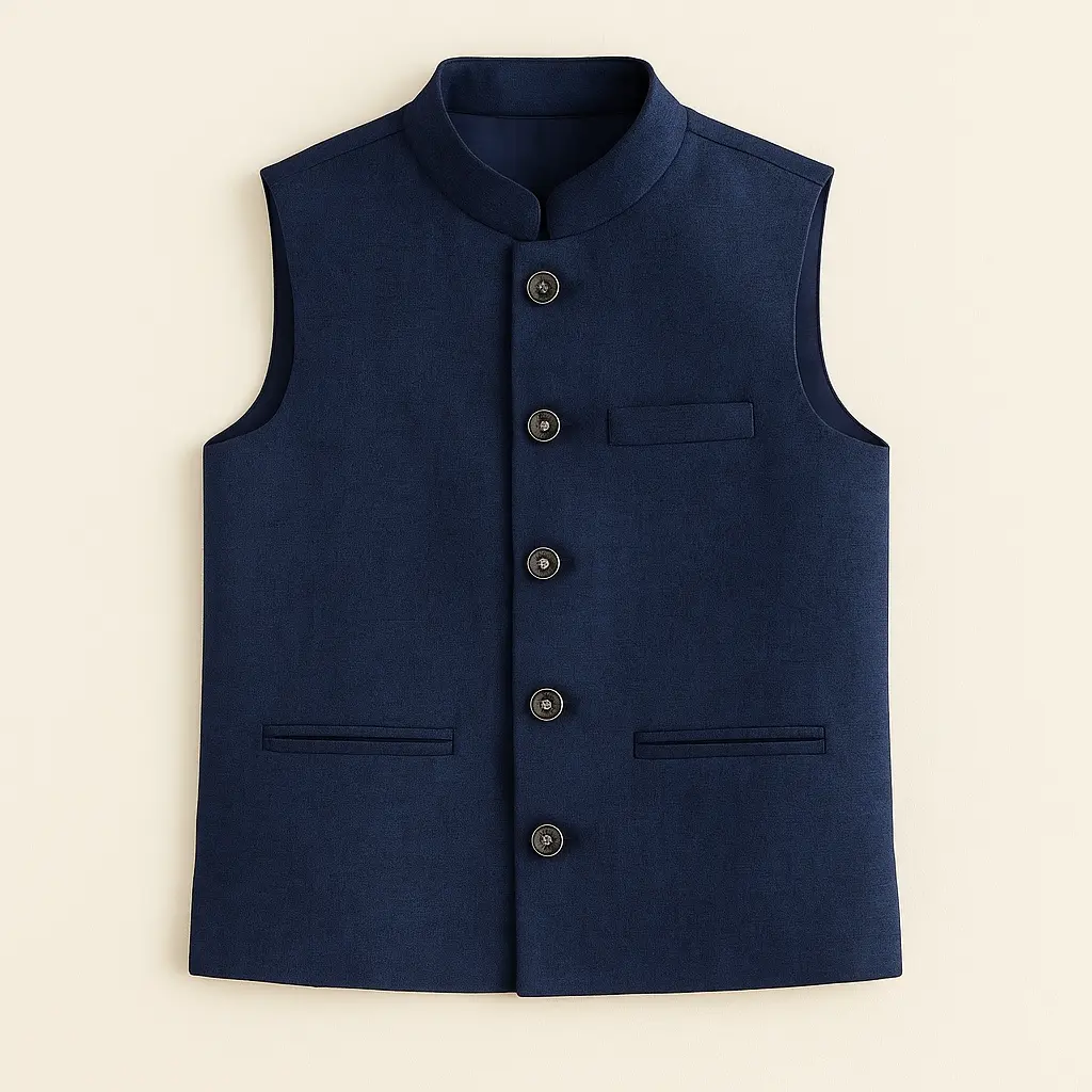 Boys Navy Blue Waistcoat
