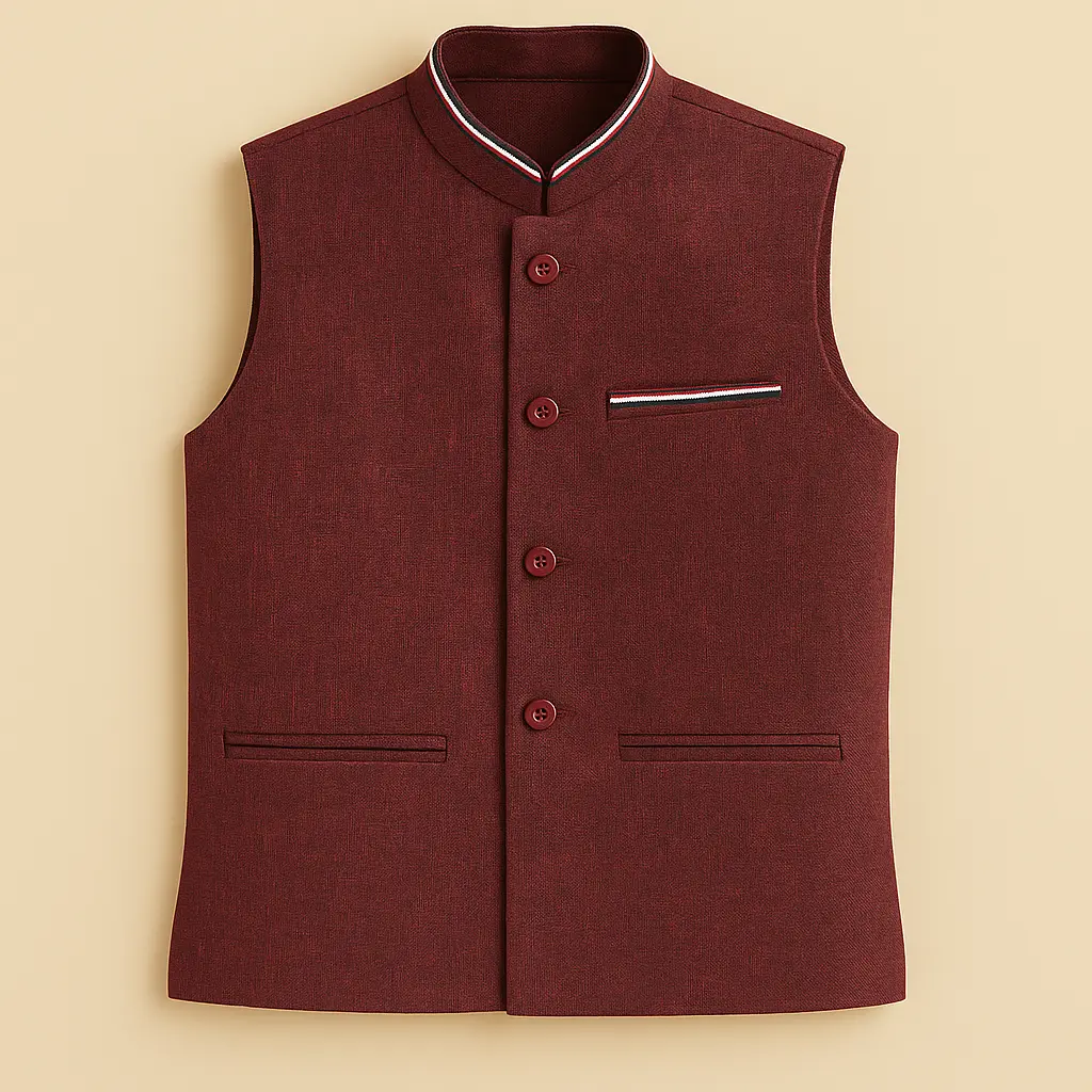 Boys Red Ribbion Waistcoat