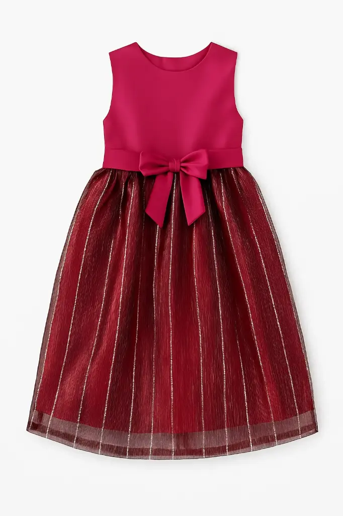 PepperLand  Red Fancy Frock (6-7Y)