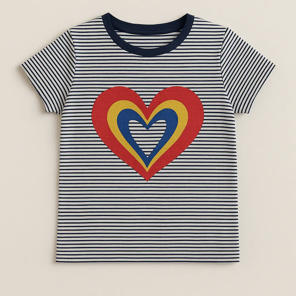 MM Red Heart Printed Shirt (9-12M)