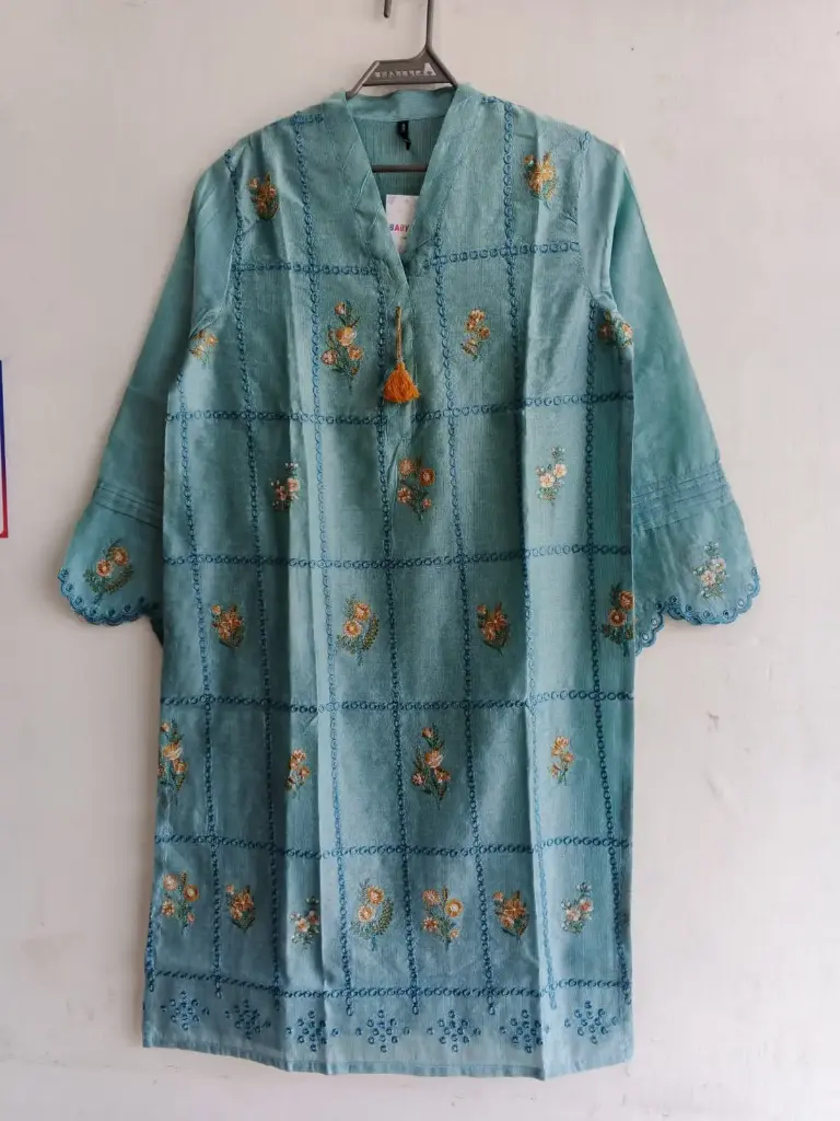 Beechtree French Green EMB Kurti (M)
