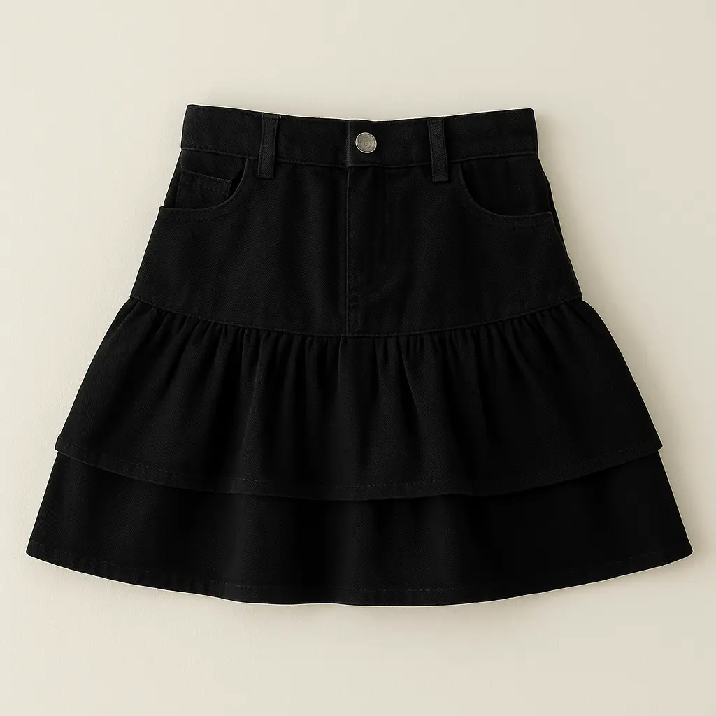 Breakout Black Danim Skirt