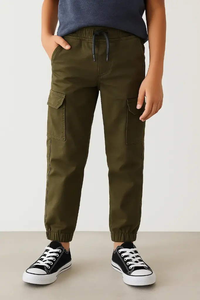 Urban Junior Olive Green Cotten Jeans