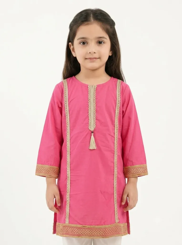 Kids Couture Pink Kurti (2-3Y)