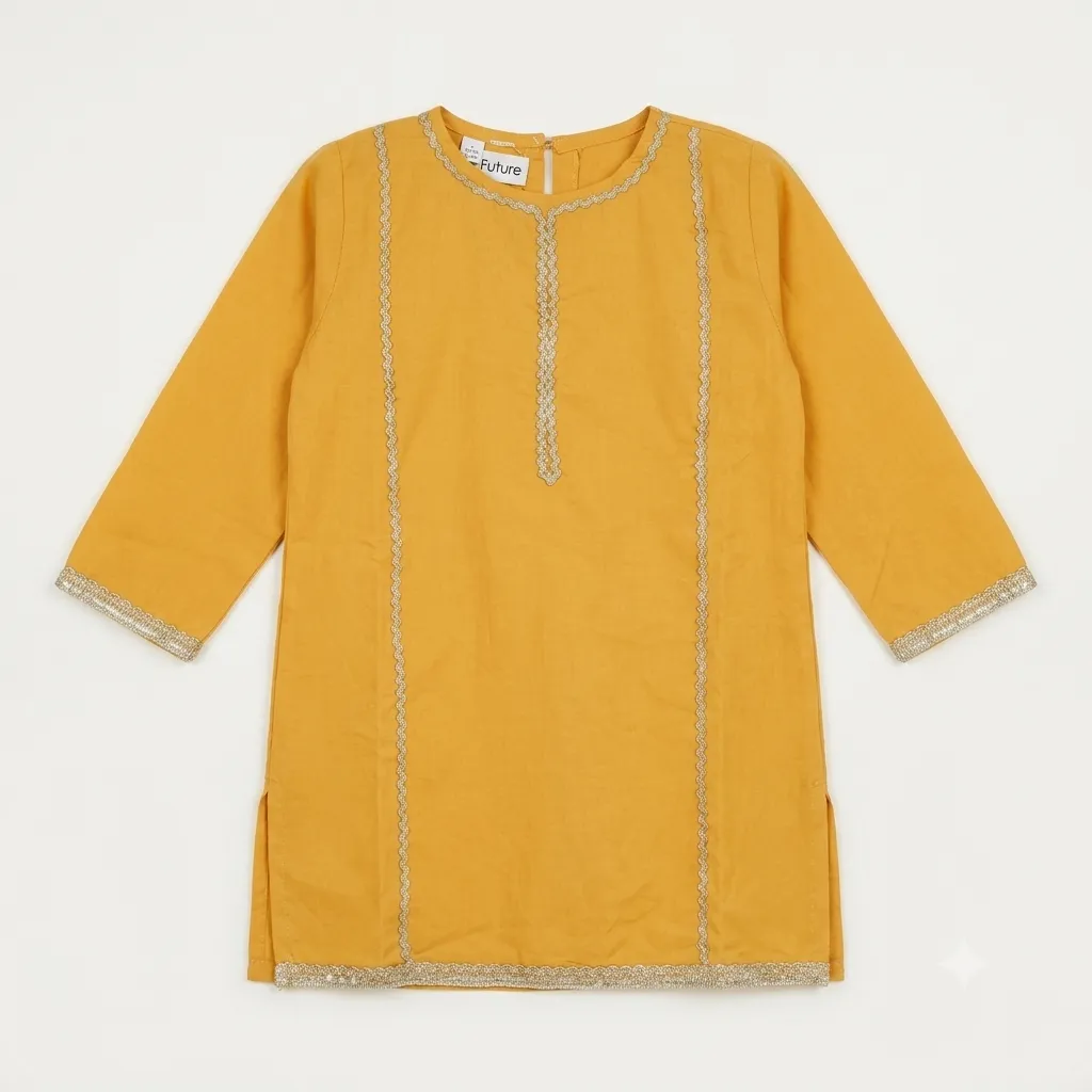 Kids Couture Yellow Kurti (2-3Y)