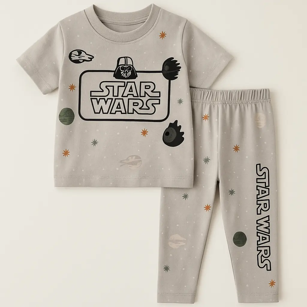 Rollover Grey Star war Co-Ord Set (1-2Y)