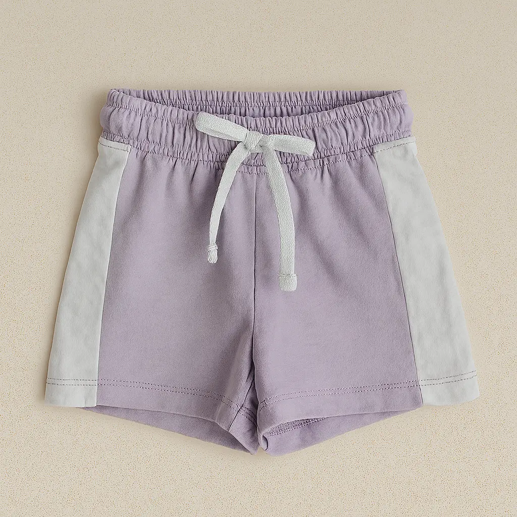 RollOver Purple terry Shorts (6-12M)
