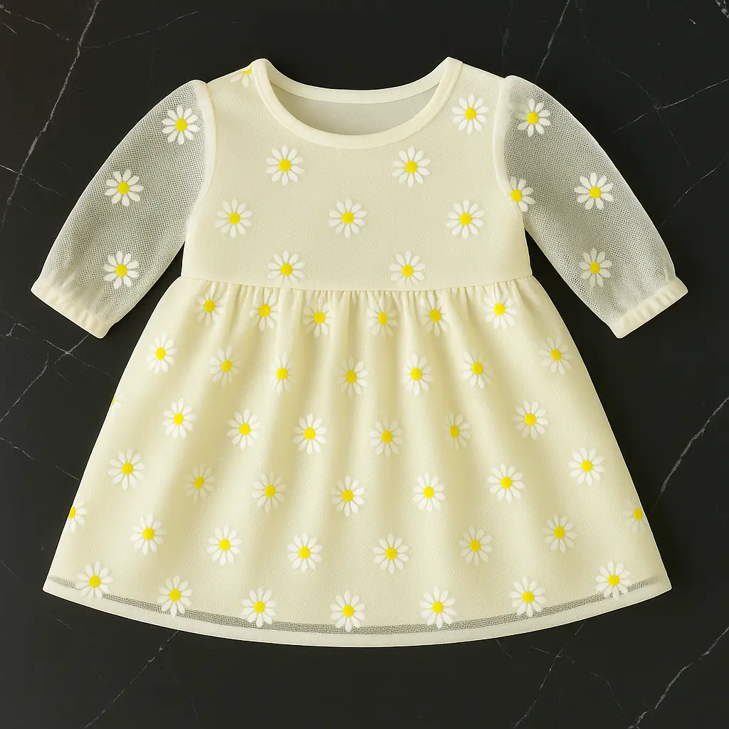 Minnie Minor White Net Frock (9-12M)