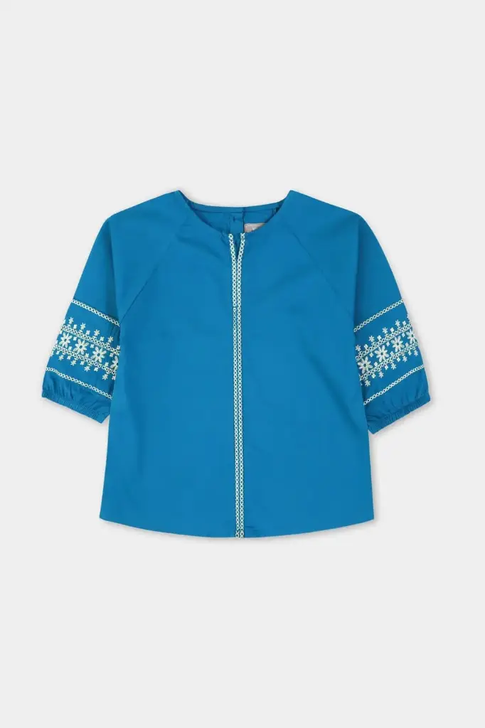 Rollover EMB Blue Top (7-8Y)