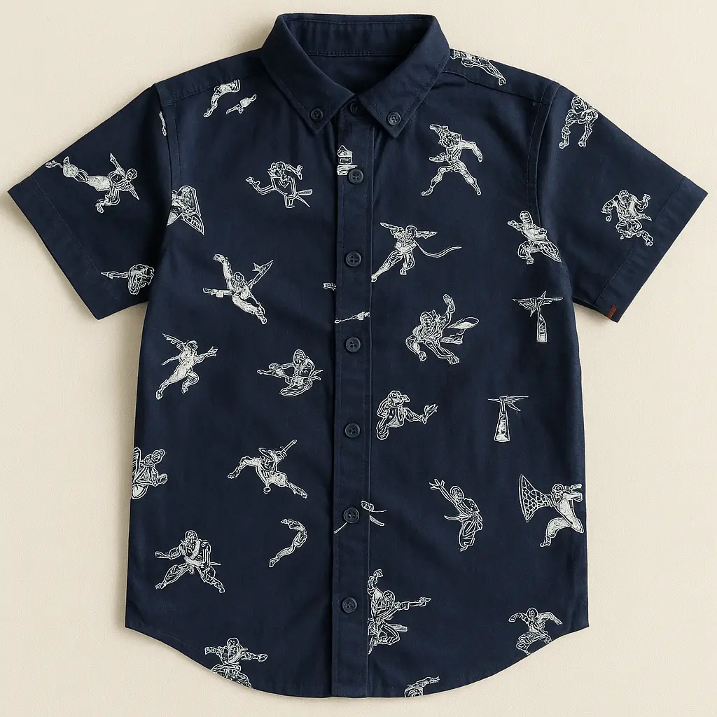 Rollover Spiderman Casual Shirt