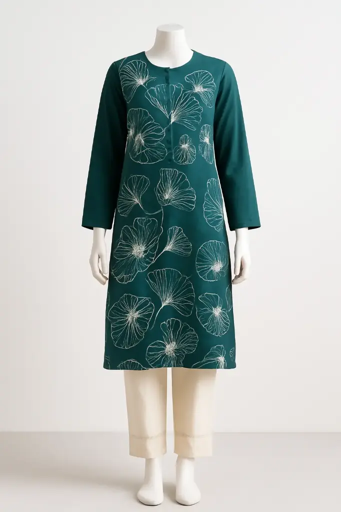 Sapphire EMB GRN 2PC Suit