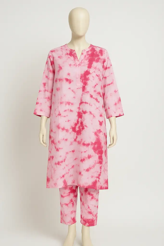 ECS Pink white 2PC Suit