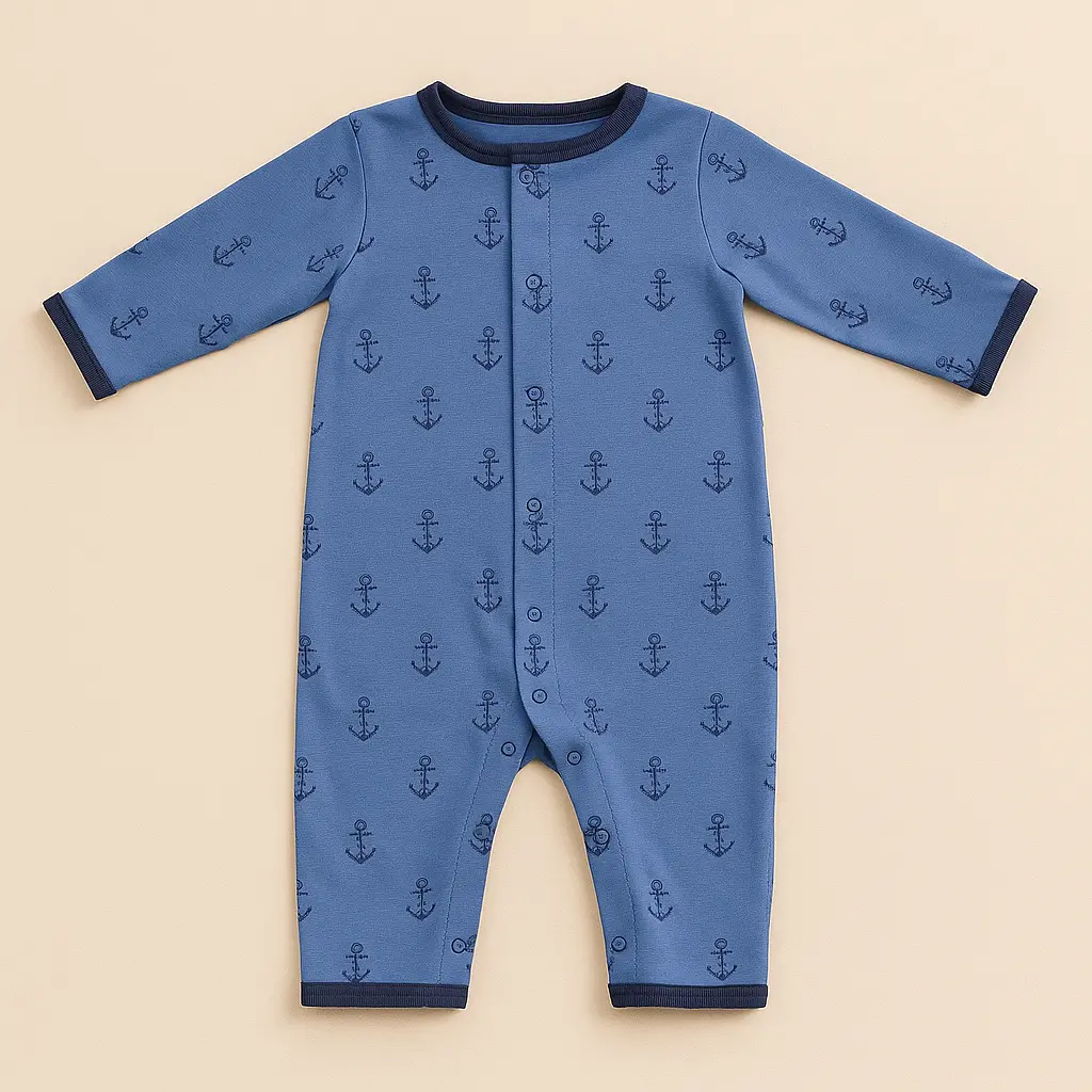Soft Cotton Full-Sleeve Romper for Newborns to 18 Months