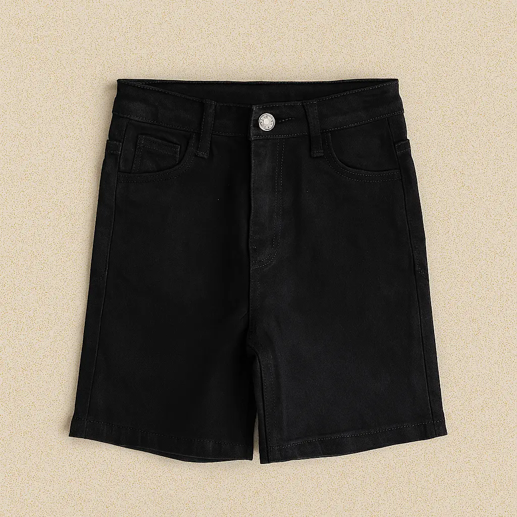 Breakout Black Denim Shorts
