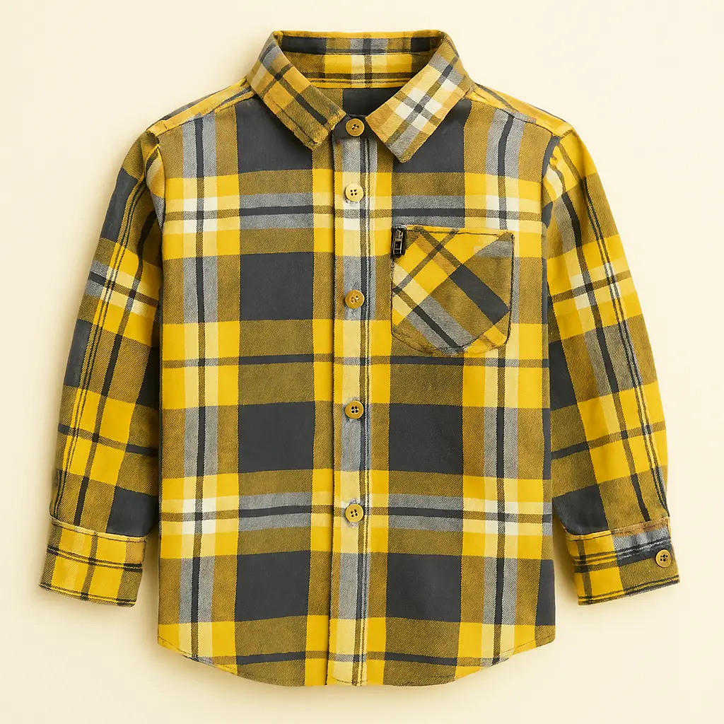 RollOver Yellow Grey Shirt (6-12M)
