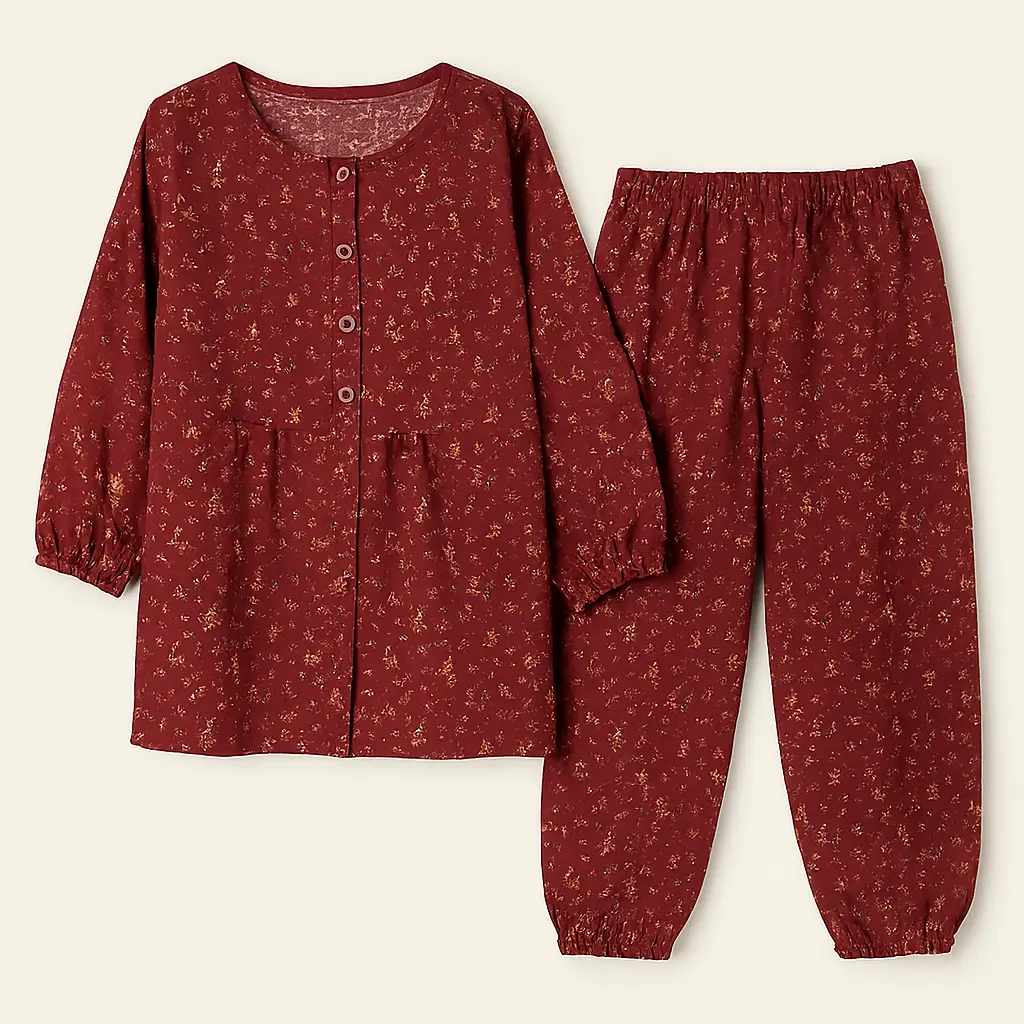 KC Maroon floral Dress