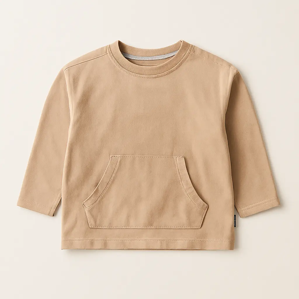 RollOver Beige Pocket Tee