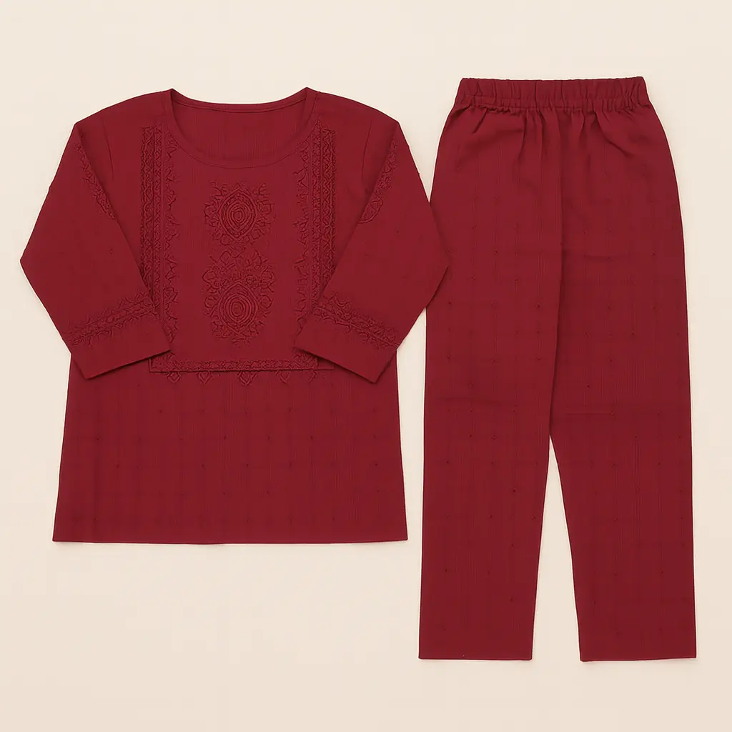 PaperLand Red EMB 2PC Suit