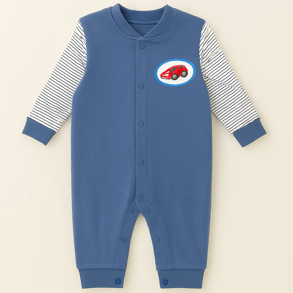 MiniCar Infant Emb Car Romper (9-12M)