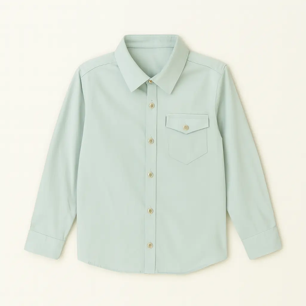RollOver Classic Sky Boys' Button-Down Shirt (6-12M)