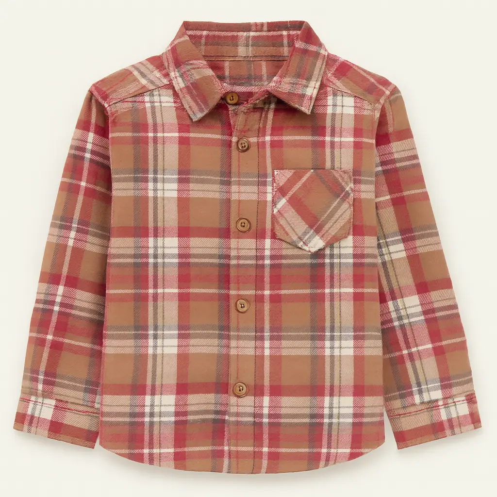 Sfera Boys Red Check wool Shirt
