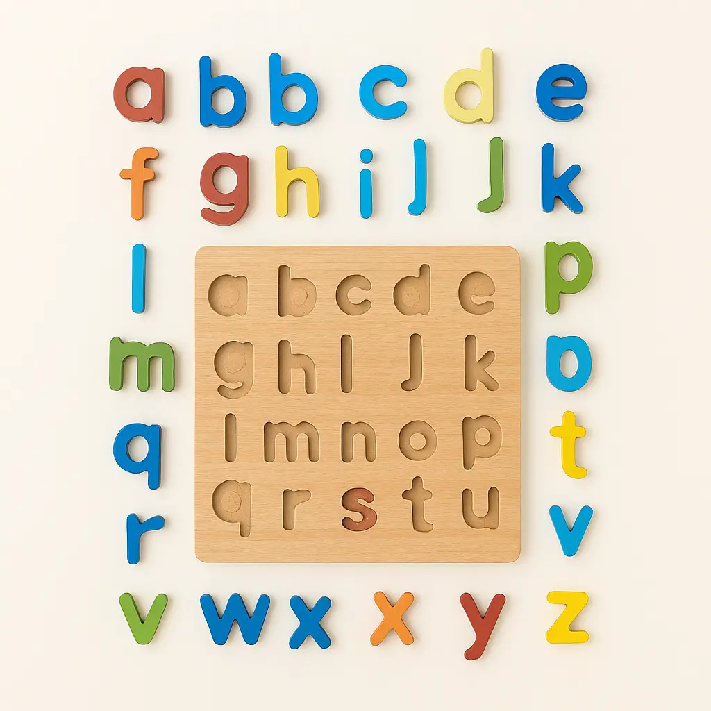 Wooden Alphabet Learning Sheet 