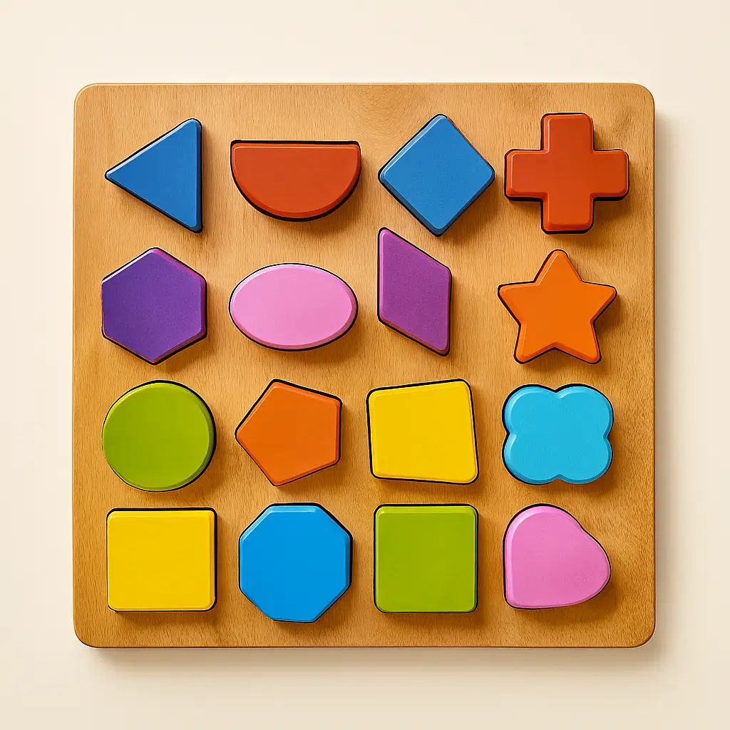 Wooden Shapes Learning Sheet 