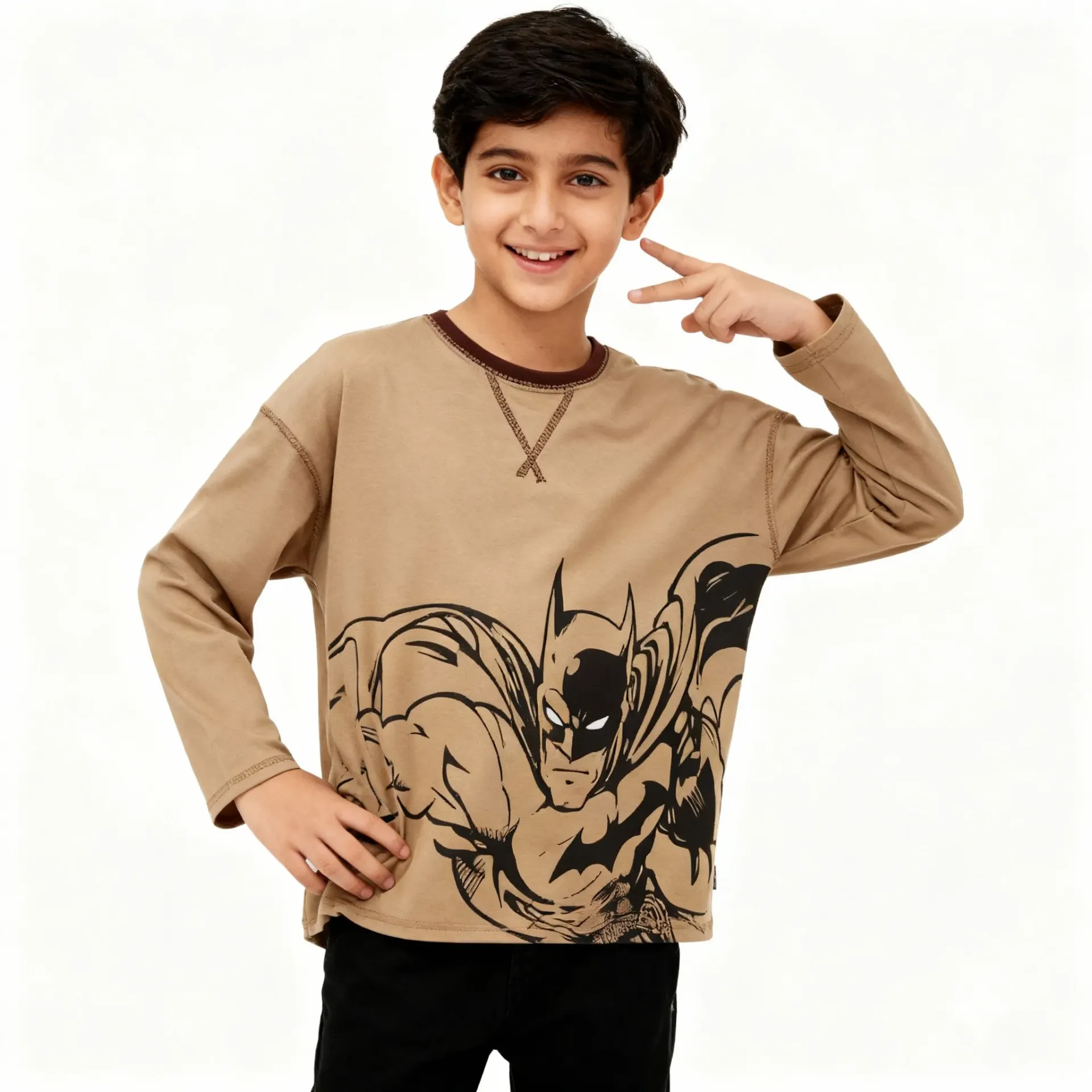 RollOver Beige Heroic Drop Tee (9-10Y)