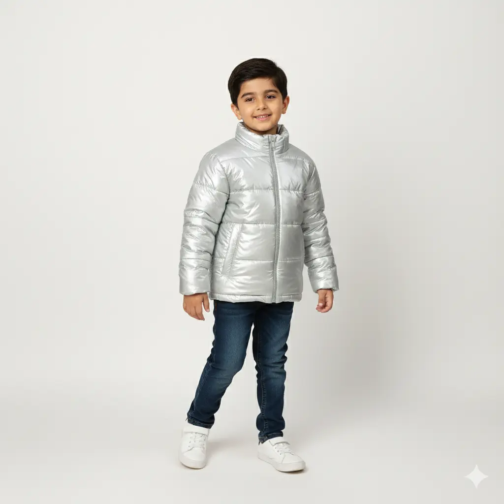 RollOver boys silver puffer jacket (2Y)