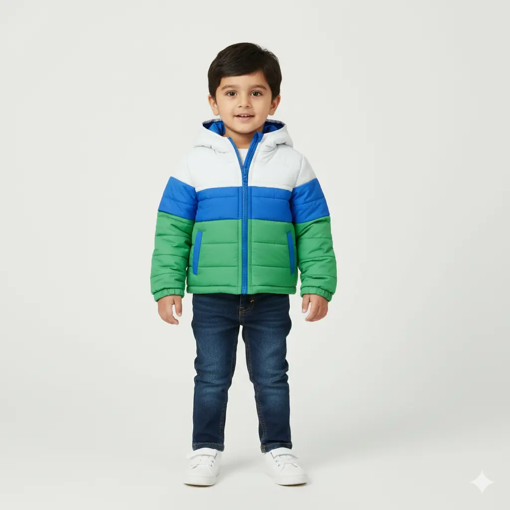RollOver boys Multicolor Puffer Jacket (2Y)