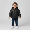RollOver Girls Black Puffer Jacket