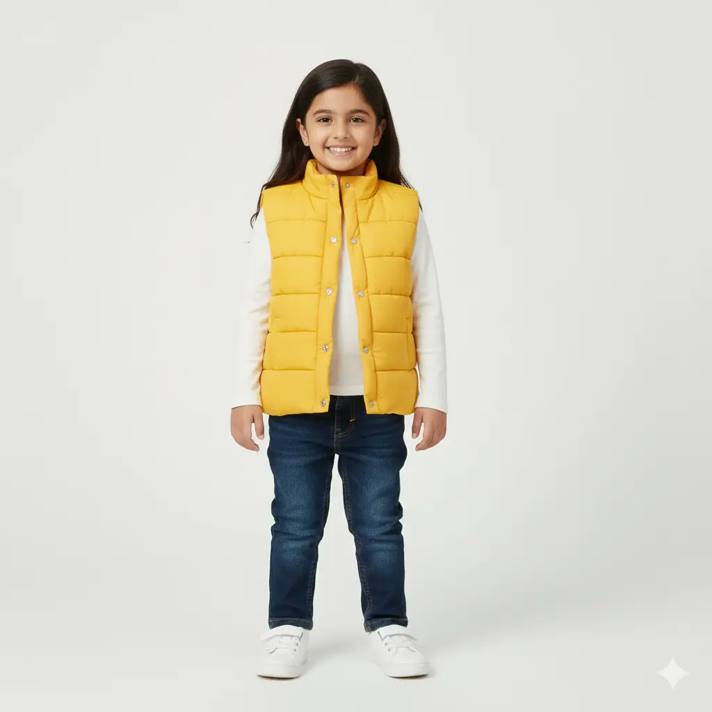 RollOver Girls Yellow Puffer Jacket (2Y)