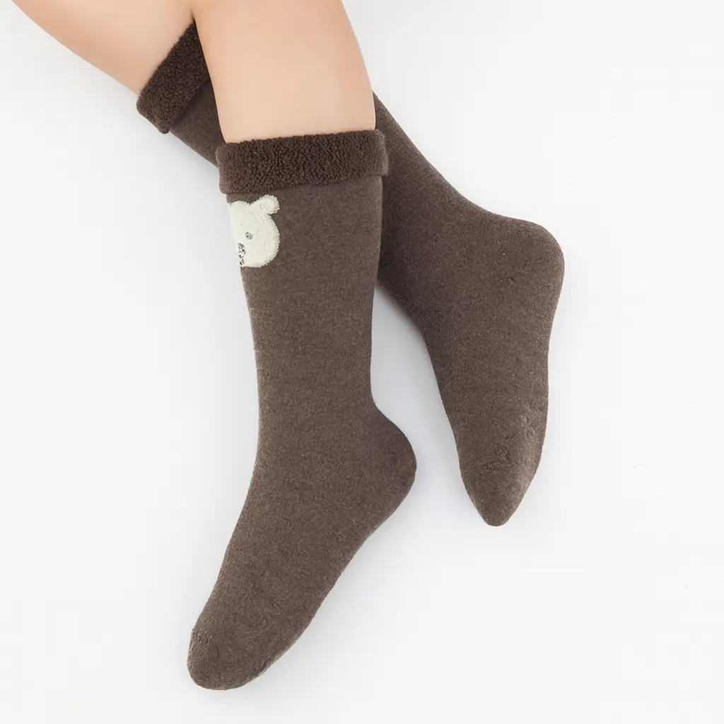 Towel Socks Dark Brown