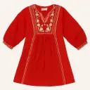 Hopscotch Girls Emb Red Top