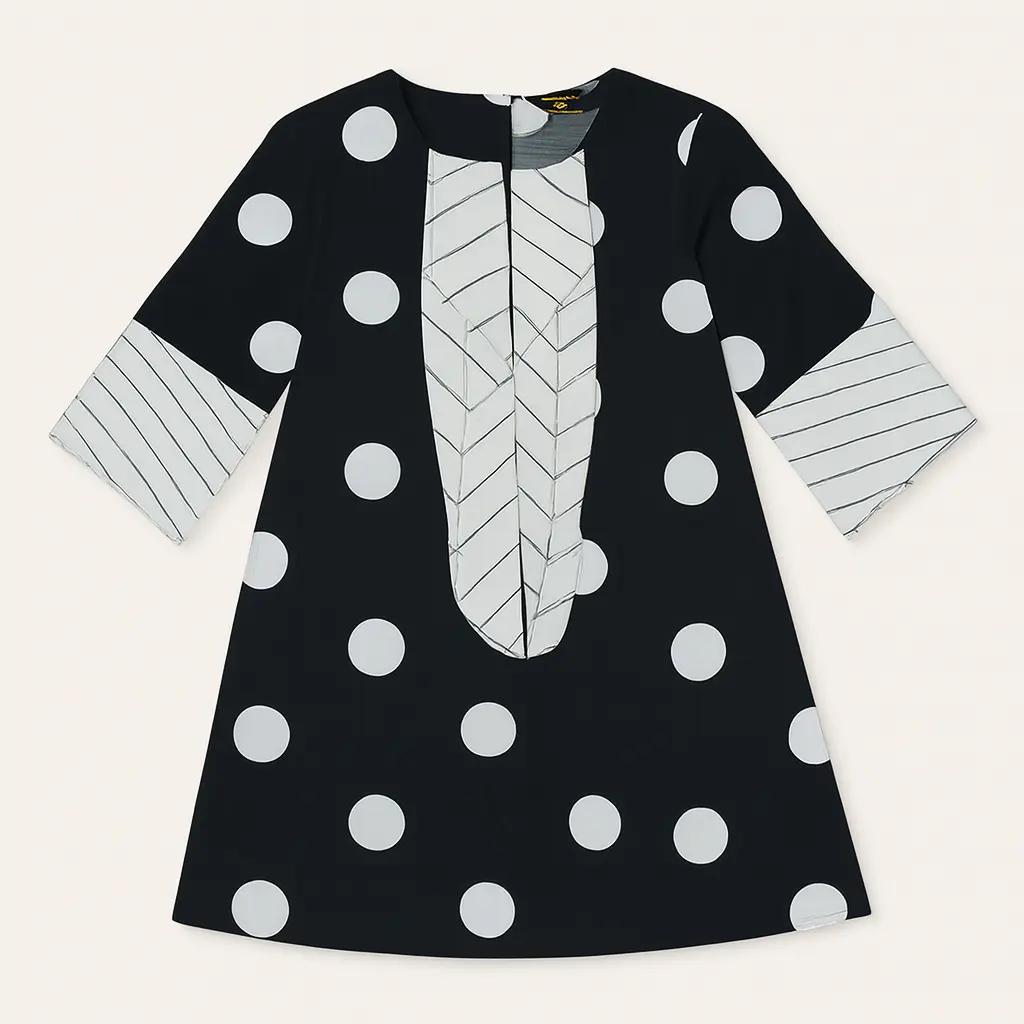 Yarnberries Girls Cotton black top  (5-6Y)