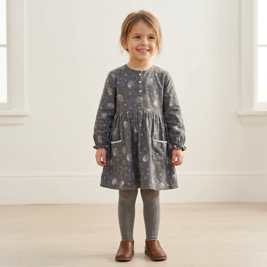 Hopscotch Girls Grey Frock