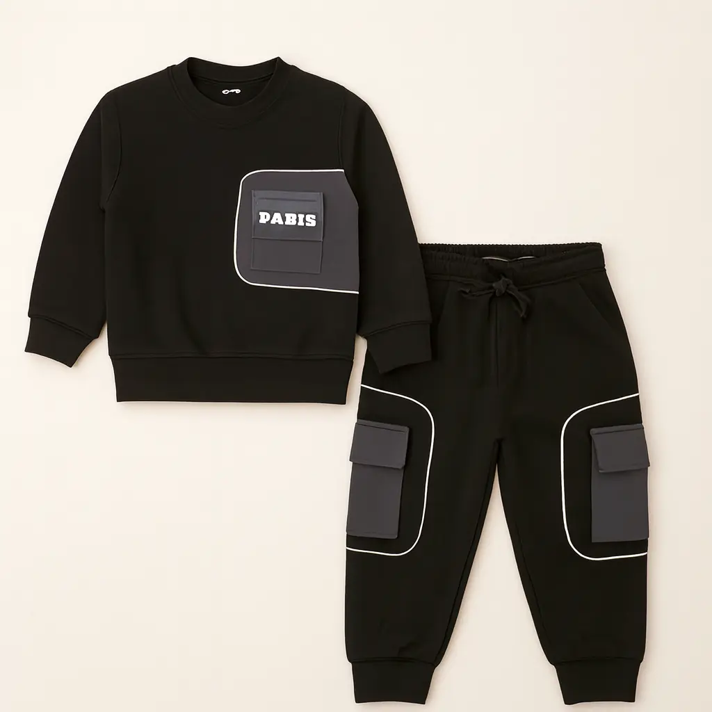 KC boys Black Co-Ord Set