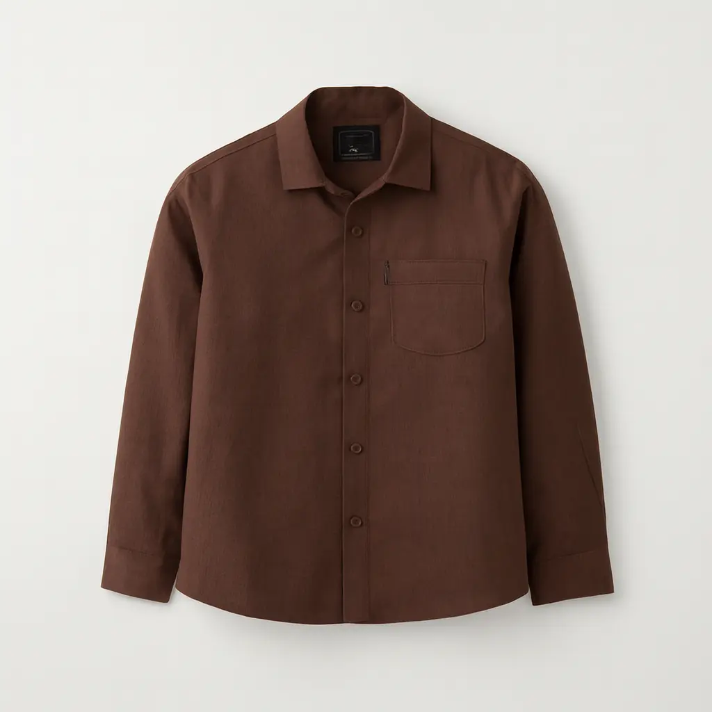 RollOver Boys Cocoa Hue Formal Shirt